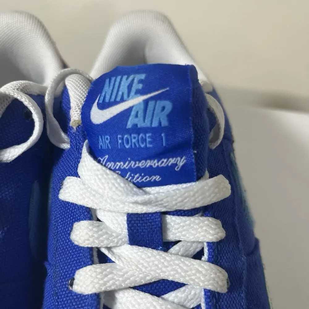 Rare Nike Air Force 1 Patched Up LA Blue Sneakers‎ Size 5Y Anniversary Edition